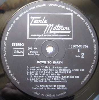 LP Undisputed Truth: Down To Earth