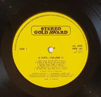 LP Unknown Artist: 12 Tops ( Todays Top Hits ) Volume 11