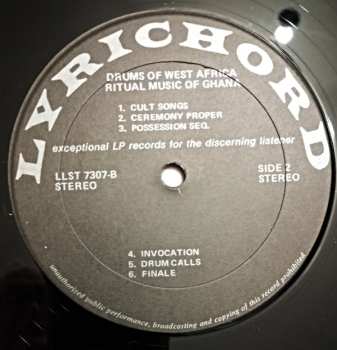 LP Unknown Artist: Drums Of West Africa - Ritual Music Of Ghana