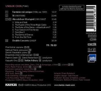 CD Ensemble Intercontemporain: Fantaisie Mécanique / Xi / Akrostichon-Wortspiel / Double Concerto