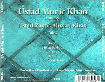 CD Ustad Munir Khan: Raga's Miyan Ki Todi, Bhatiyar, Desh, Puriya Kalyan