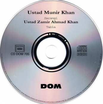 CD Ustad Munir Khan: Raga's Miyan Ki Todi, Bhatiyar, Desh, Puriya Kalyan