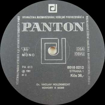 LP Václav Holzknecht: Hovory K Sobě