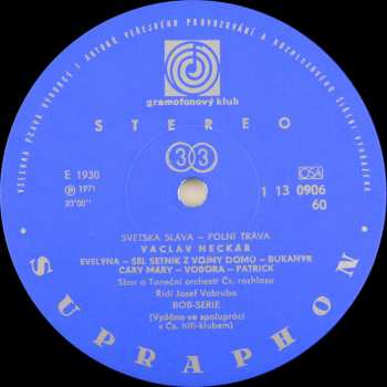 LP Václav Neckář: Světská Sláva – Polní Tráva