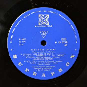 LP Václav Zahradník Big Band: Jazz Goes To Beat