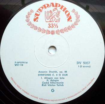 LP Antonín Dvořák: Symfonie Č.8, G Dur / Opus 88