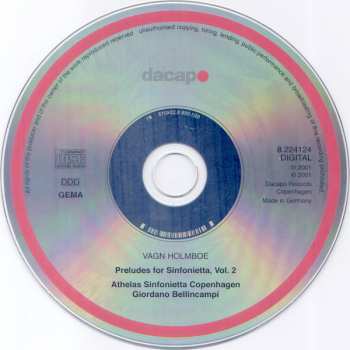 CD Giordano Bellincampi: Preludes For Sinfonietta, Vol. 2