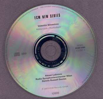 CD Valentin Silvestrov: Metamusik / Postludium
