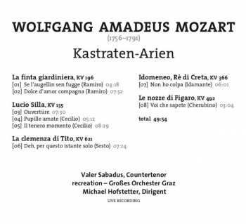CD Valer Barna-Sabadus: Mozart Castrato Arias 