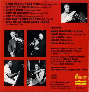 CD Valery Ponomarev: Trip To Moscow