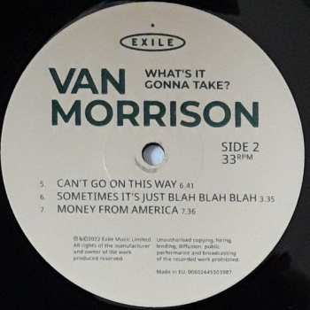 2LP Van Morrison: What's It Gonna Take?