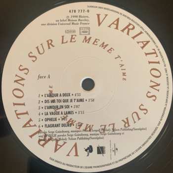 LP Vanessa Paradis: Variations Sur Le Même T'Aime