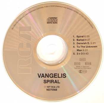 CD Vangelis: Spiral