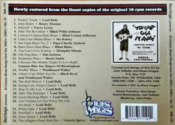 CD Various: 15 Classic Blues Songs From The 1920's Plus 9 Post War Rarities