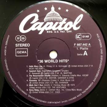 3LP/Doos Various: 36 World Hits