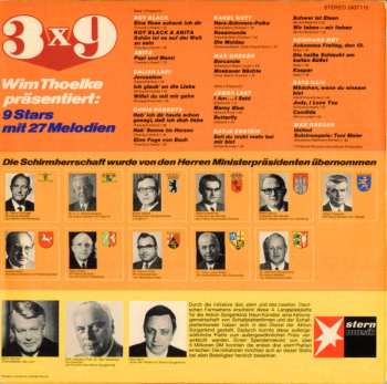 LP Various: Wim Thoelke Präsentiert: 3x9 (9 Stars Mit 27 Melodien)