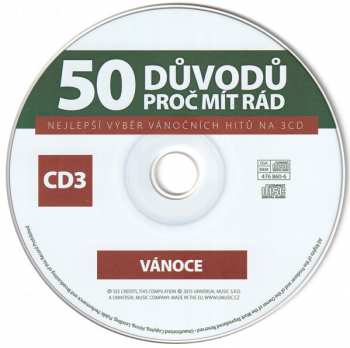 3CD Various: 50 Důvodů Proč Mít Rád Vánoce