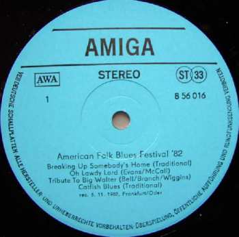 LP Various: American Folk Blues Festival '82