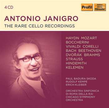 4CD Various: Antonio Janigro - The Rare Cello Recordings