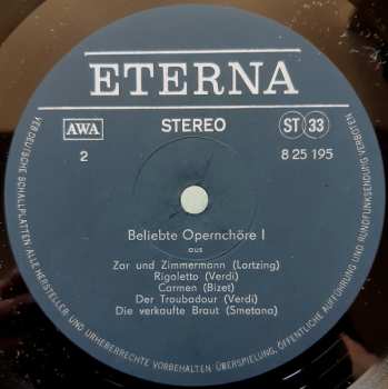 LP Various: Beliebte Opernchöre I. Folge
