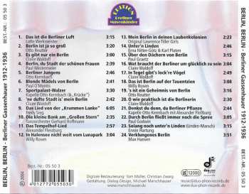 CD Various: Berlin, Berlin... (Berliner Gassenhauer 1912-1936)