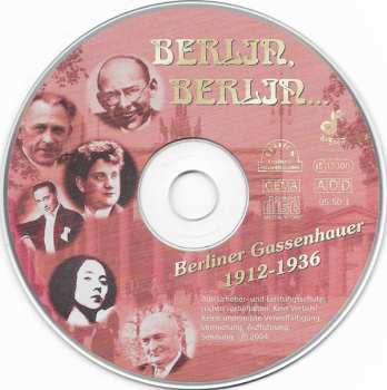 CD Various: Berlin, Berlin... (Berliner Gassenhauer 1912-1936)