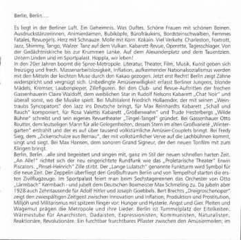 CD Various: Berlin, Berlin... (Berliner Gassenhauer 1912-1936)