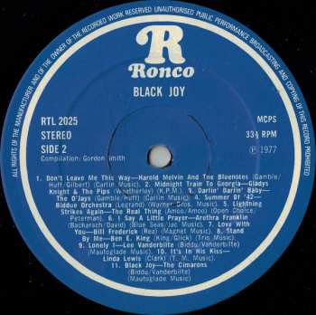 LP Various: Black Joy (22 Hits From Original Soundtrack Of The Film)