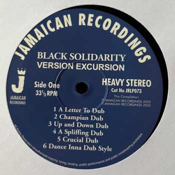 LP Various: Black Solidarity Version Excursion