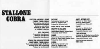 CD Various: Cobra (Original Motion Picture Soundtrack)