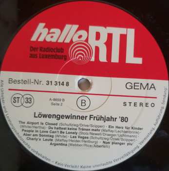 LP Various: Die Löwengewinner Frühjahr '80
