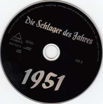 2CD Various:  Die Schlager Des Jahres 1951