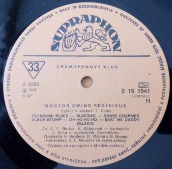 2LP/Doos Various: Doctor Swing Redivivus (Československý Swing Do Roku 1947) (2xLP + BOX + BOOKLET)