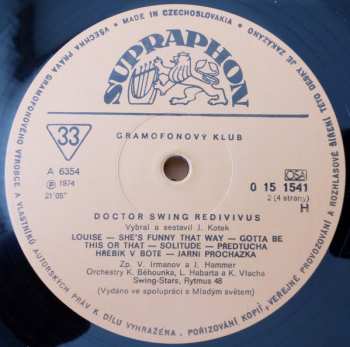 2LP/Doos Various: Doctor Swing Redivivus (Československý Swing Do Roku 1947) (2xLP + BOX + BOOKLET)