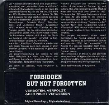 10CD/Doos Various: Forbidden But Not Forgotten = Verboten, Verfolgt, Aber Nicht Vergessen (Forbidden Music During The Third Reich)