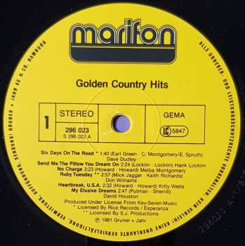 LP Various: Golden Country Hits
