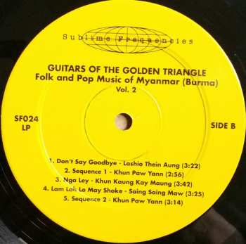 2LP Various: Guitars Of The Golden Triangle · Folk And Pop Music Of Myanmar (Burma) Vol. 2