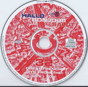 2CD Various: Hallo Bonjour Salut - 32 Great French Hits From The 60's + 70's