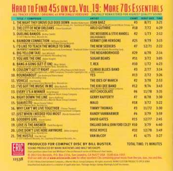 CD Various: Hard To Find 45s On CD, Volume 19: More 70s Essentials