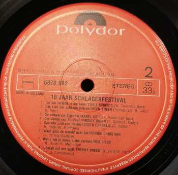 2LP Various: Harry Thomas Presenteert 10 Jaar Schlagerfestival