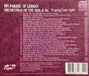 CD Various: Hit-Parade Of German Orchestras Of The 1920s And 30s: If Spring Came Again