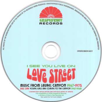 3CD/Doos Various: I See You Live On Love Street (Music From Laurel Canyon 1967-1975)
