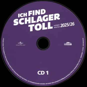 2CD Various: Ich Find Schlager Toll Herbst/Winter 2025/26