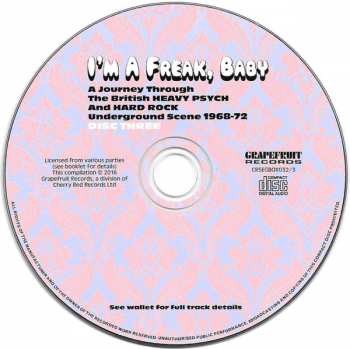 3CD/Doos Various: I'm A Freak, Baby... A Journey Through The British Heavy Psych And Hard Rock Underground Scene 1968-72