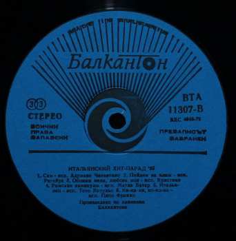 LP Various: Italian Hit Parade' 83