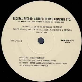 2LP Various: Jamaica Jazz From Federal Records (Carib Roots, Jazz, Mento, Latin, Merengue & Rhumba 1960​-​1968)