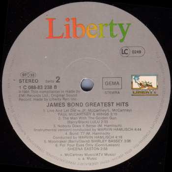 LP Various: James Bond Greatest Hits