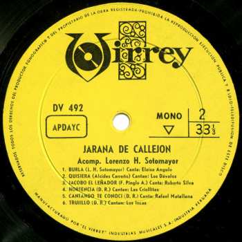 LP Various: Jarana De Callejón (PERU)