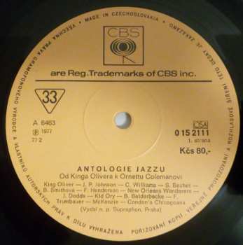 4LP/Doos Various: Antologie Jazzu (Od Kinga Olivera K Ornettu Colemanovi) (4xLP + BOX + BOOKLET)