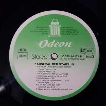 LP Various: Karneval Der Stars 10 - Die Neuen Lieder Der Session 1980/81